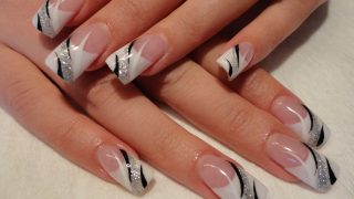 nail design french tip White french tip nail designs