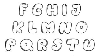 bubbles letters Bubble letters alphabet