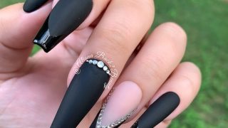 nails design black Dark matte nail designs