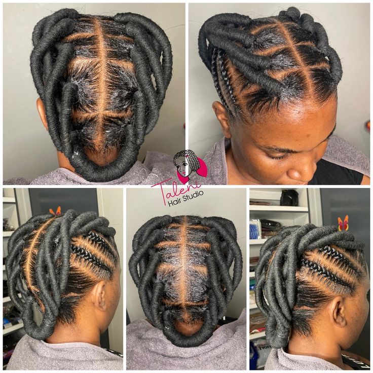 Pin on African threading braids #bantu braids