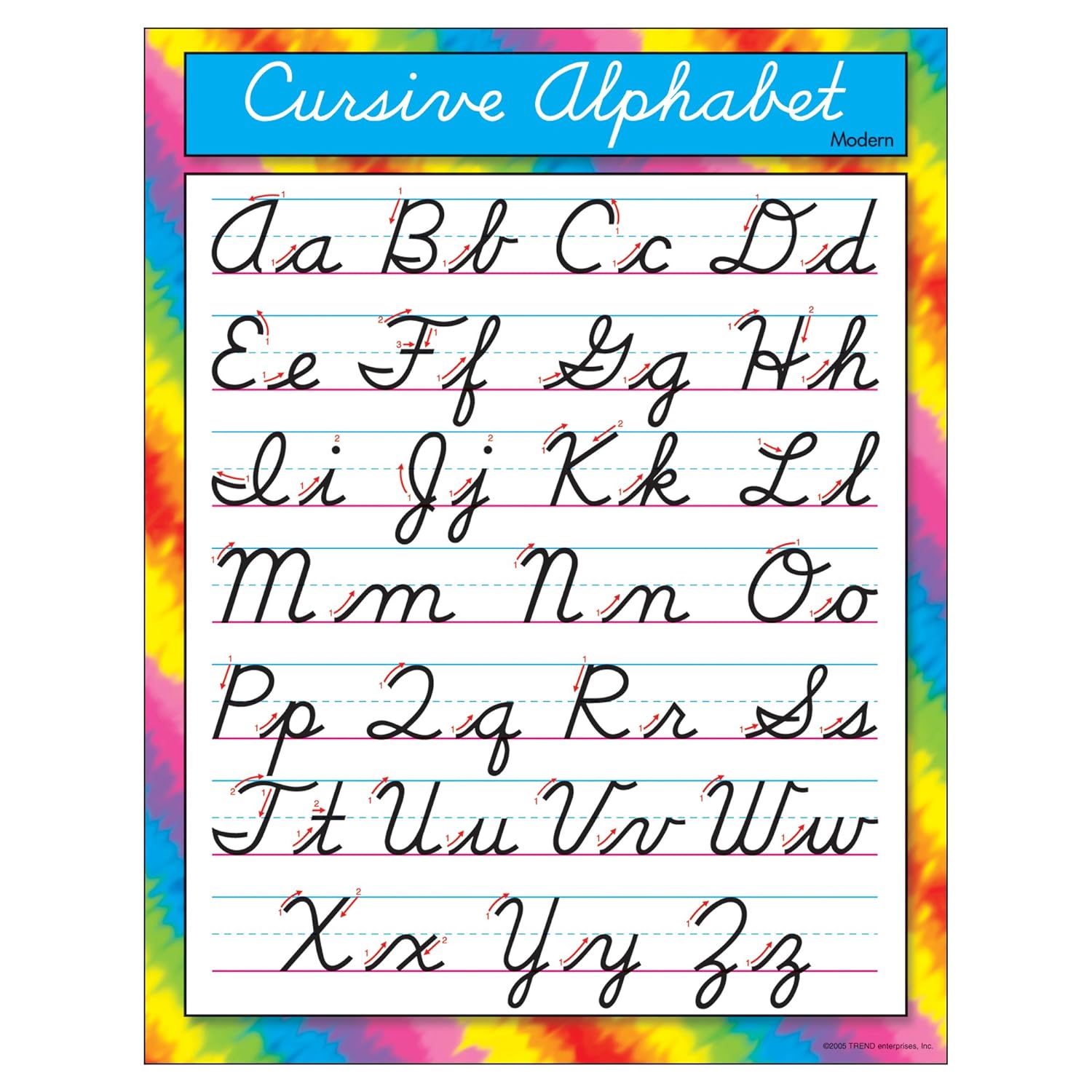 Printable Cursive Alphabet Chart - Customize and Print