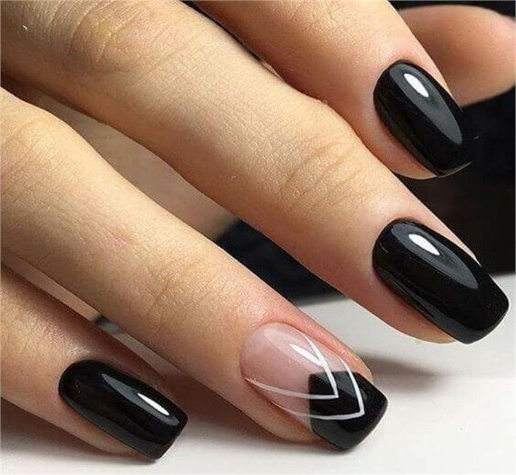 Top 100 Majestic Black Nail Art Trendy Ideas - Fashonails | Stylish