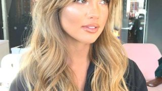 curtain fringe hairstyle Gorgeous bronde