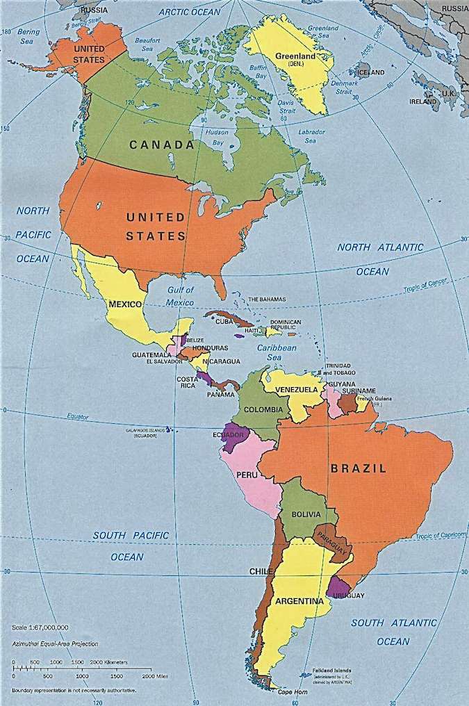 Political Map Of The Americas With Names Stock Vector - vrogue.co