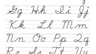 alphabet letters cursive Printable cursive alphabet chart