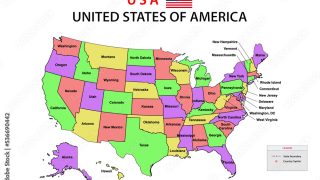 us america map Usa map. political map of the united states of america. us map with