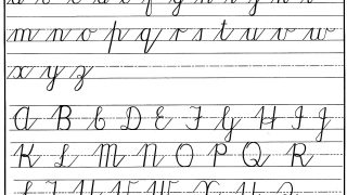 alphabet letters in cursive Buy abc cursive script alphabet standard size chart laminated teaching
