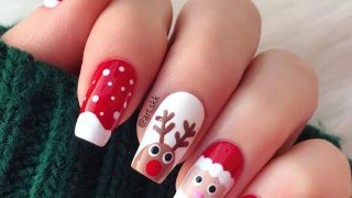 xmas designs on nails Festive red and green christmas nail designs for 2023