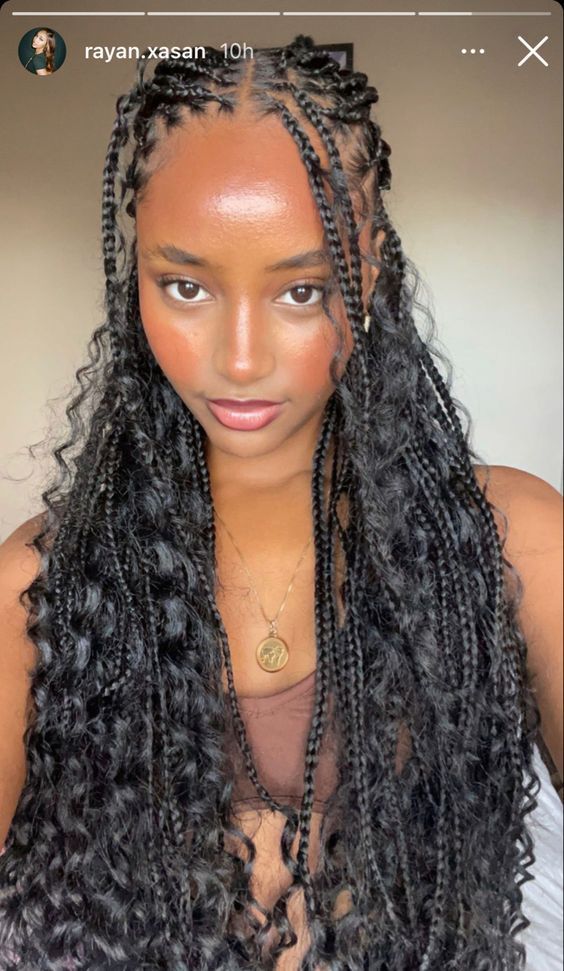 Super long goddess box braids | Goddess braids hairstyles, Protective