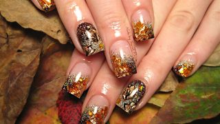 fall nail designs Thanksgiving sparkly additionally beautifuldawndesigns