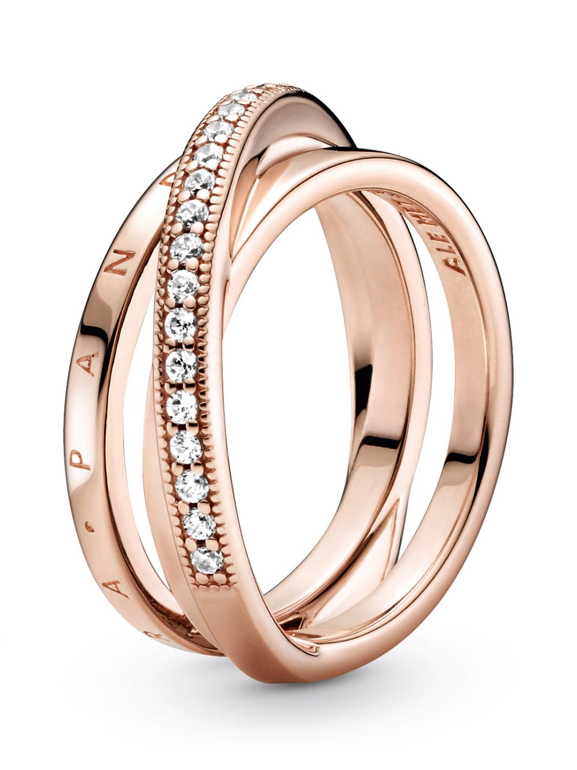 Pandora Ladies Ring Crossover Pavé Triple Band 189057C01 • uhrcenter