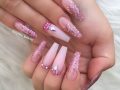 pink design on nails Nail pink designs acrylic cool girl polish nailartist source