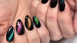 black designs on nails Nail designs nails almond dark short designtrends trends cute summer beautiful saved source spring swag