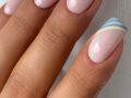 nail art french tip Cute coloured cream fabmood inspiration